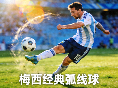 足球精彩进球集锦视频缩略图 - 梅西经典弧线球